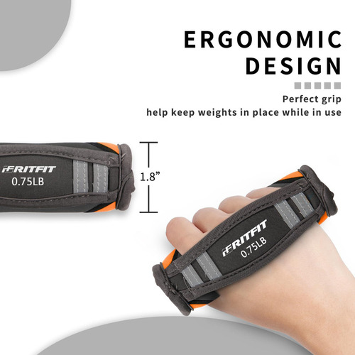 Pesas De Mano Para Caminar Ritfit (naranja - 1,5 Libras (0,7