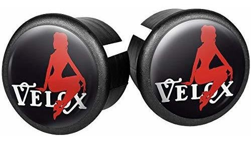 Manpla - Velox Bar End Plug [3d Doming] Set Of 2 Stylish End