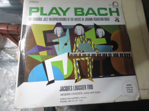 Jacques Loussier Play Bach Jazz Vol.4 Lp