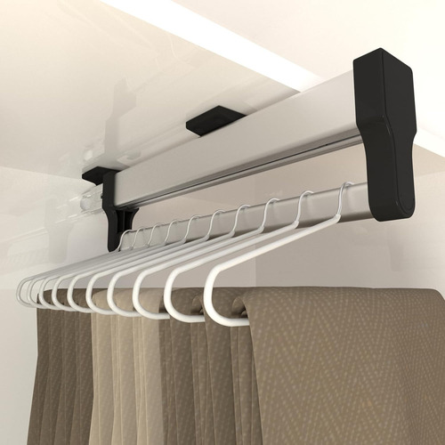 Barra Ajustable De Acero Inoxidable Para Almacenamiento Negr