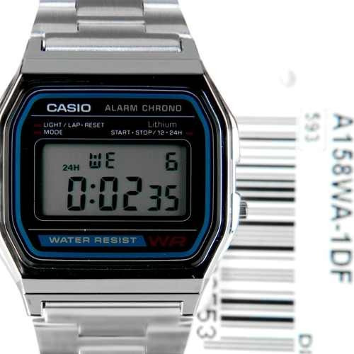 Reloj Casio Con Alarma Y Cronómetro A158wa - Hombre