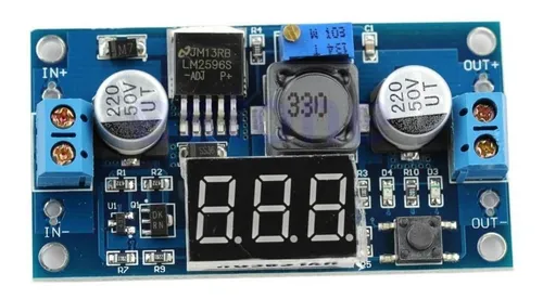 Modulo Convertidor Dc-dc Lm2596 Con Voltímetro X 3 Unidades