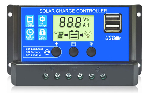 Controlador Carga Solar 30 Actualizado 2022 Regulador Panel