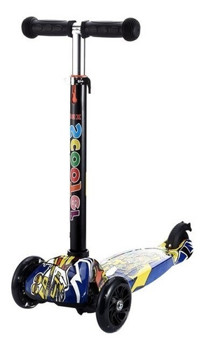 Imagen 2 de 7 de Scooter De 3 Ruedas - Patinete Con Luz Led - Niños