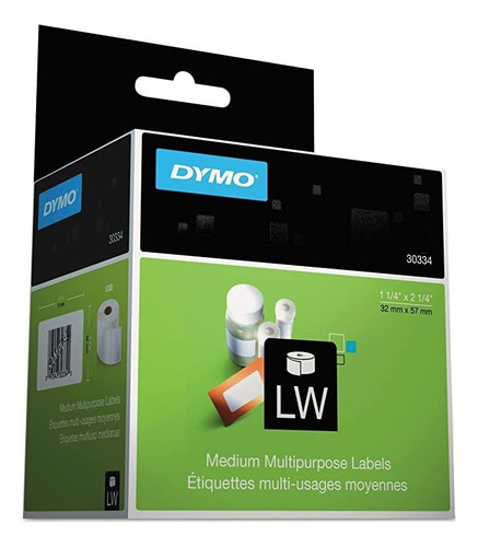 Dymo Multipurpose Labels, Medio, 2  1/4&#34; X1  .