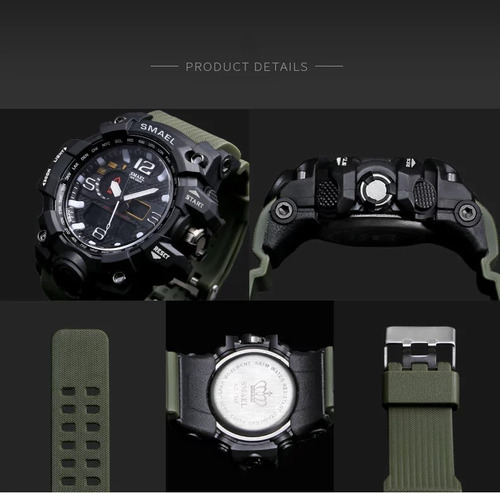 Relógio Masculino Tático Militar Digital Smael 1545 Original