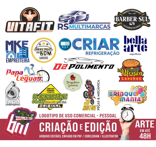 Imagem 3 de 10 de Criação De Arte - Logotipo - Designer Gráfico