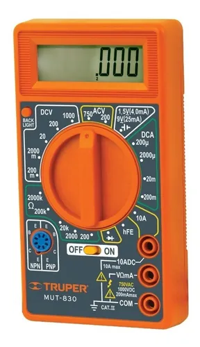 Tester Digital Truper Multimetro Voltimetro Amperimetro