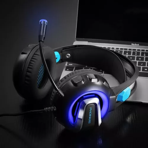 Auriculares Gaming con luces Led A-624 -  Color Azul