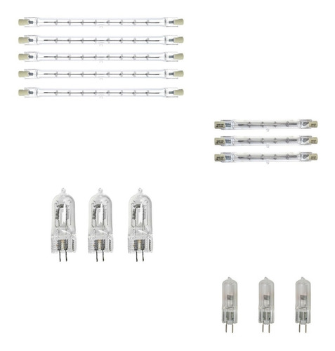 Lâmpada Halógena Para Iluminação Kit C/ 26 Peças Variadas