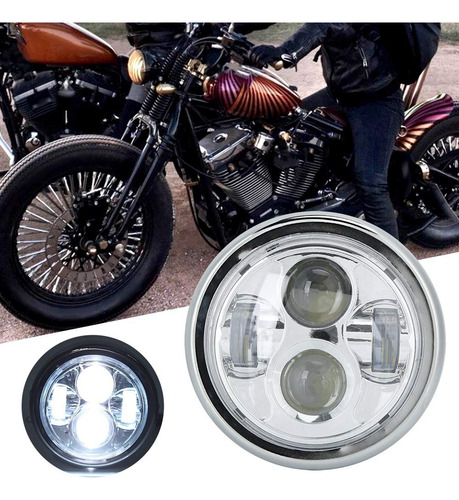 Faro Redondo Estilo Retro Para Motocicleta Cg125 Gn125