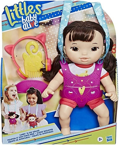 Muñeca Littles Baby Alive Carry N Go Squad Aventura Oferta