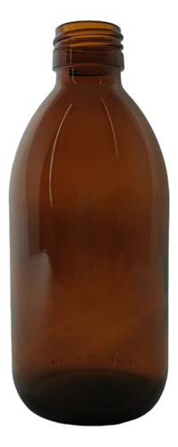 Frasco Envase Botella De Vidrio Ambar 250 Ml 1 Pz Con Tapa