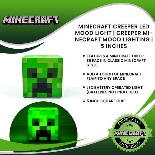 Minecraft Creeper Led Leach Limper Lamper Del Ampleza Ligtor