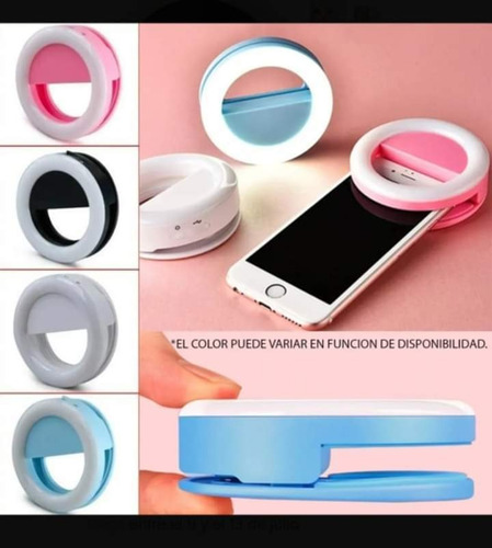 Aro De Luz Para Celular Selfie Recargable Cable Usb