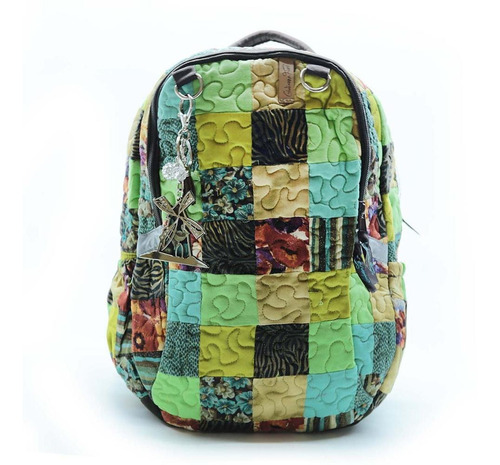 Mochila Feminina Dorothy Clover Patchwork Giulianna Fiori