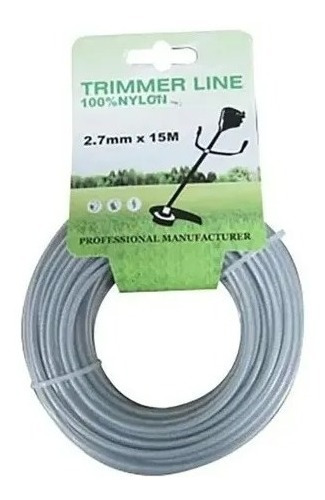 Rollo De Nylon Acerado De 2.7mmx15m Para Desmalezadora Y Ori