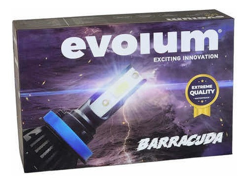 Kit Focos Led Evolum Barracuda Auto 11,000lm Hiperled