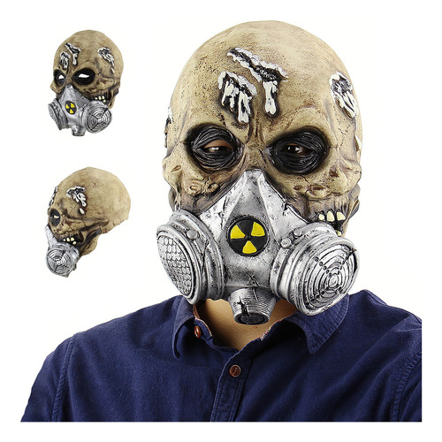 Máscara De Halloween Máscara De Gas Máscara Látex Calavera