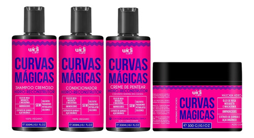 Kit Widi Care Curvas Magicas Shampoo Cond Creme Mascara