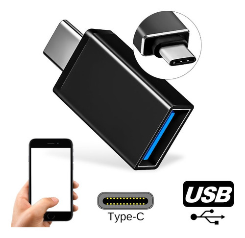 Adaptador Otg Usb Hembra A Usb Tipo C