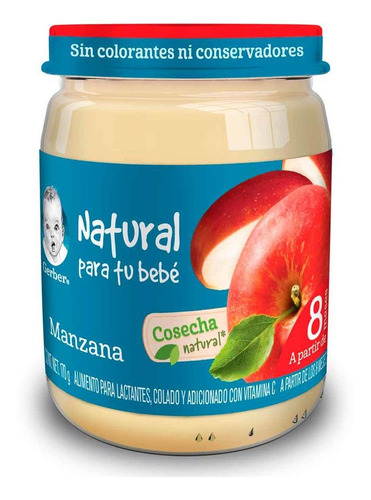 Papilla Gerber Cosecha Natural Etapa 3 Manzana 170g