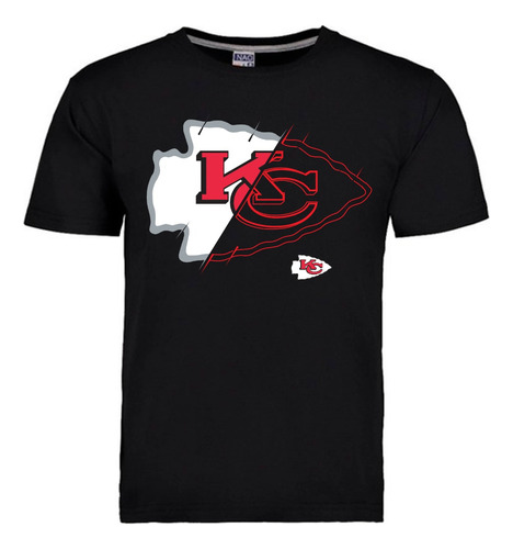 Playera Nfl Escudo Kansas City Chiefs Negro