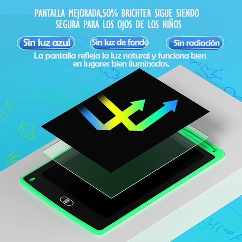 Pizarron Magico Mayoreo Lcd 8.5'' Dibujar Escribir Pluma10pz
