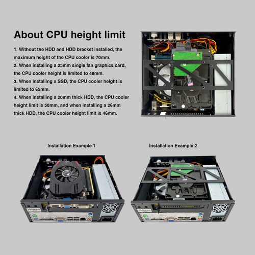 Gm100 Mini Desktop Case 4.3l Case Htpc Se Encaixa Na Placa -