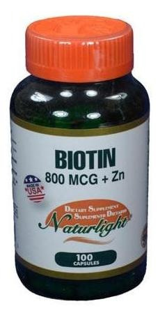 Biotin 800 Mcg Frasco Con 100 Cápsulas