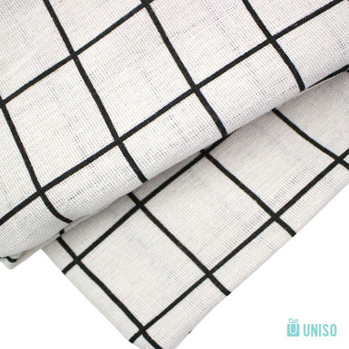 Imagem 2 de 2 de Tolha De Mesa Xadrez Branco 140x180cm