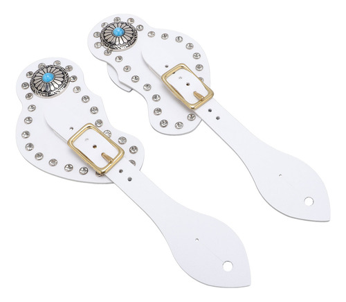 Juego De Correas Con Forma De Espolón Blanco Y Blanco, 2 Pie