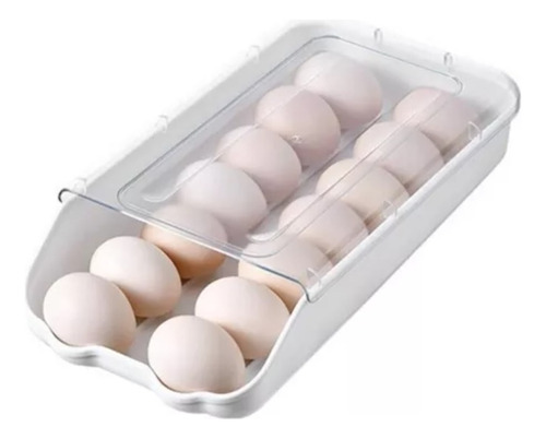 Organizador De Huevos Tapa Transparente Soporte Huevera 