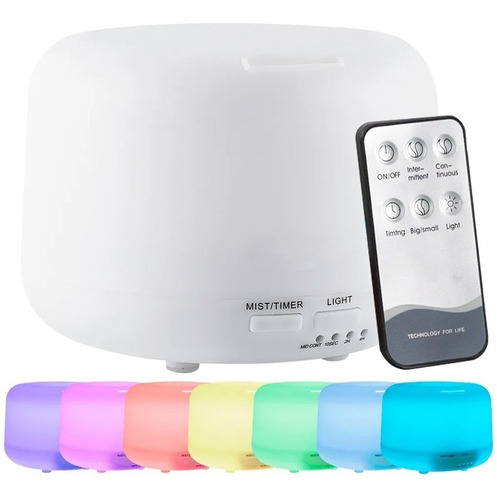 Humidificador Difusor Ultrasonico Aromatico Velador Led Rgb