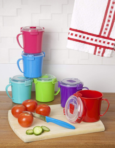 Taza De Sopa De Plástico Para Microondas Systema, 2,8 Tazas,