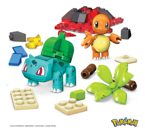 Figuras De Construcción Mega Construx Pokémon Equipo Kanto 130 Multicolor
