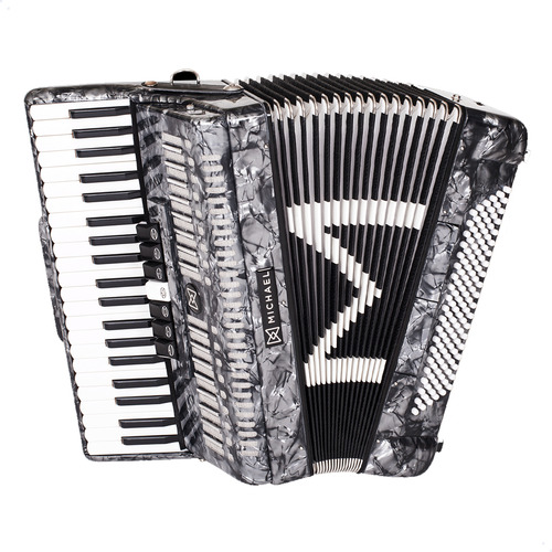 Acordeon Michael 120 Baixos Acm12007 Prd Vermelho