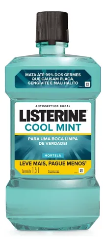 Listerine Refrescância Intensa Cool Mint 1500ml De Hortelã