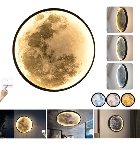 Lámpara De Pared Led Decorativa De Techo Moderna De Luna