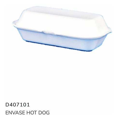 Envase Plumavit Hot Dog Completo X 100 Unid + Envío Incluido