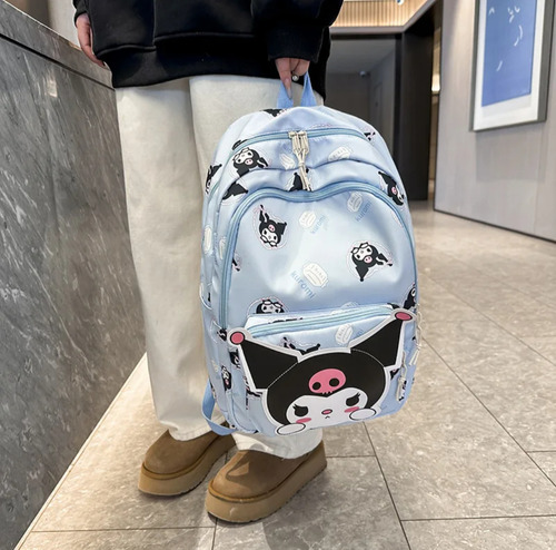 Mochila Kuromi Grande De 45 Cm Mochila Escolar Y Todo Uso