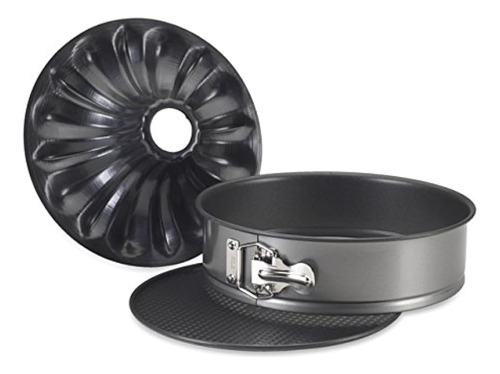 Fondos De Nordic Ware, Molde Desarmable Bundt Fancy Con 2 Fo