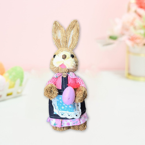 Decoración De Pascua Con Forma De Conejito Trenzado En L, Bo