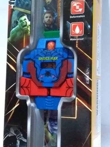 Relógio Infantil Digital Homem Aranha Super Heróis Novidade