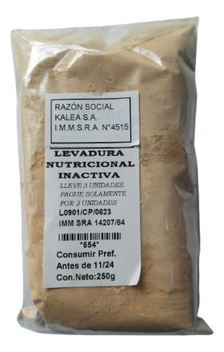 Levadura Nutricional Inactiva 250glleve 3 Pague Solo 2