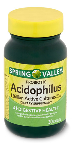 Probióticos Acidophilus  30 Cápsulas Spring Valley