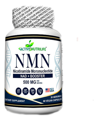  Nmn Nicotinamida Mononucleotide 500mg + Nad X 60 Caps Usa
