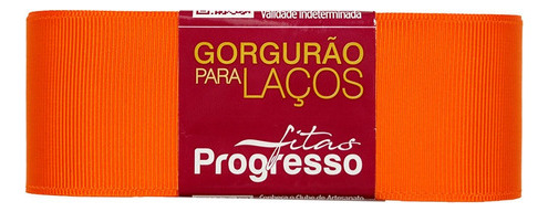 Fita De Gorgurão Para Laço 38mm Progresso Nº9 10 Metros Cor Laranja