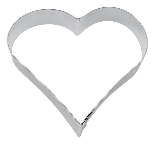 5 Cortadores Galletas Forma Corazones Postres Reposteria Color Gris