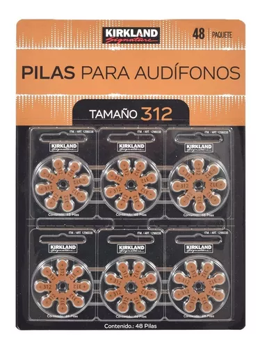 Batería Pila Audífonos 312 Aparato Auditivo 48 Pila Kirkland